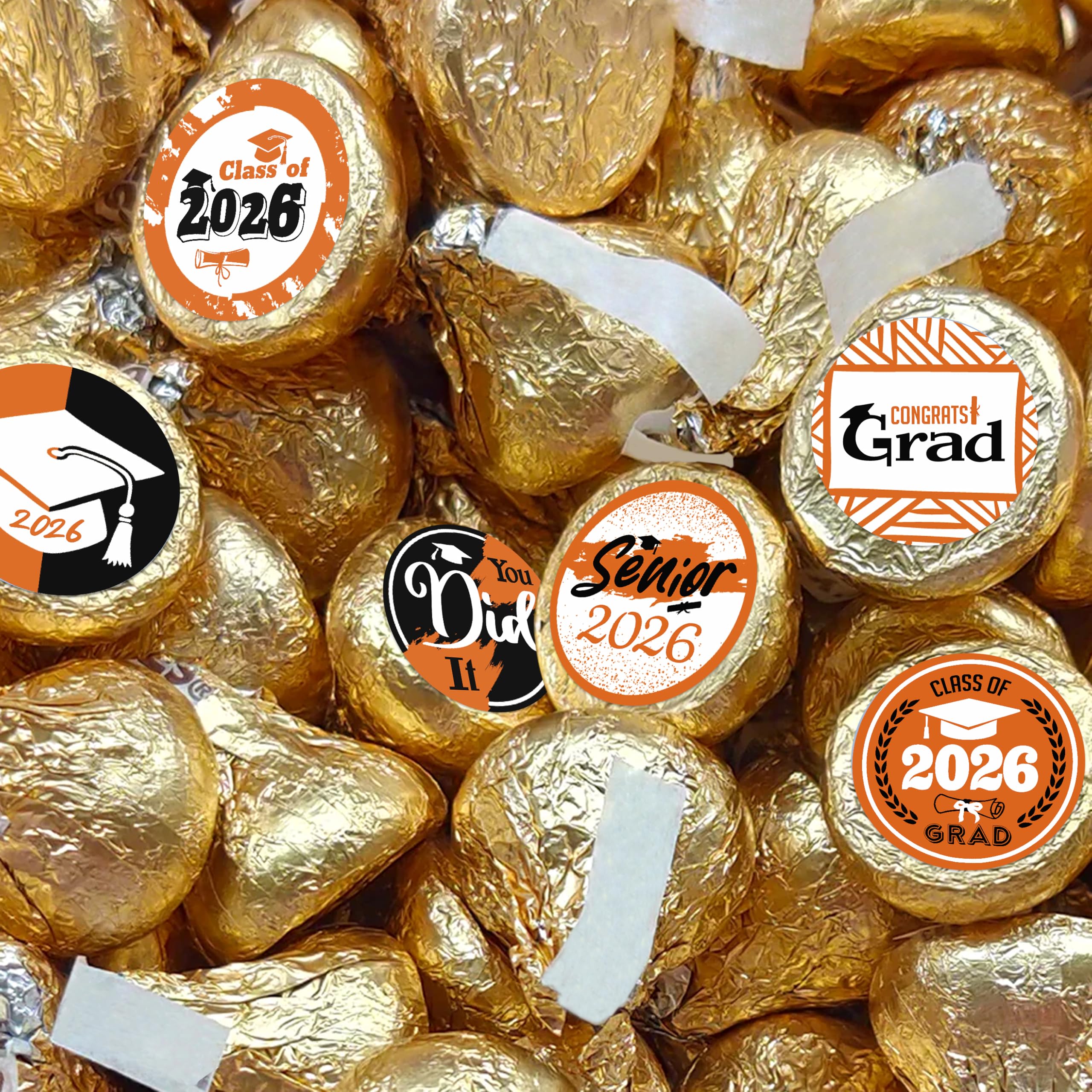 Amazon.com: Black and Orange Class of 2026 Graduation Party Favors